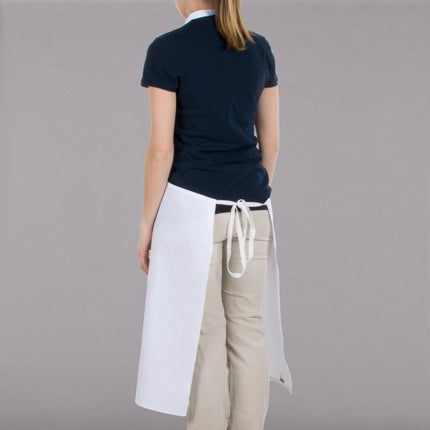 Tạp dề yếm vải cotton tiết kiệm có thể tùy chỉnh Chef Revival trắng, túi đựng bút