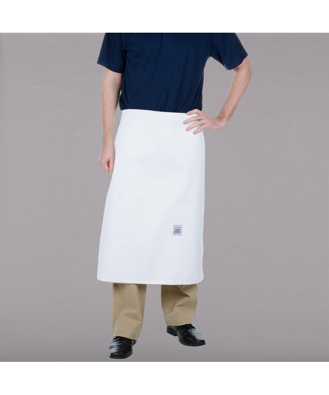 Tạp dề bistro 4 mặt vải poly-cotton có thể tùy chỉnh Chef Revival trắng