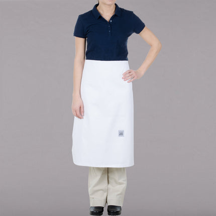Tạp dề bistro 4 mặt vải poly-cotton có thể tùy chỉnh Chef Revival trắng
