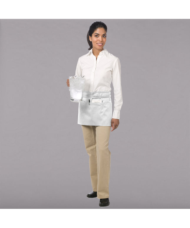 Tạp dề nửa thân vải poly-cotton có thể tùy chỉnh Chef Revival trắng, 3 túi