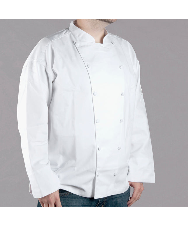 Áo bếp unisex tay dài tùy chỉnh màu trắng cao cấp Chef Revival Cuisinier J015 - 2X