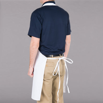 Tạp dề yếm dài vải poly-cotton có thể tùy chỉnh Chef Revival trắng, 1 túi
