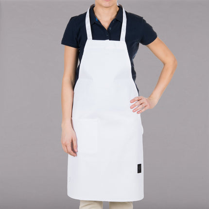 Tạp dề yếm dài vải poly-cotton có thể tùy chỉnh Chef Revival trắng, 1 túi
