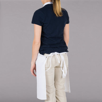 Tạp dề yếm dài vải poly-cotton có thể tùy chỉnh Chef Revival trắng, 1 túi