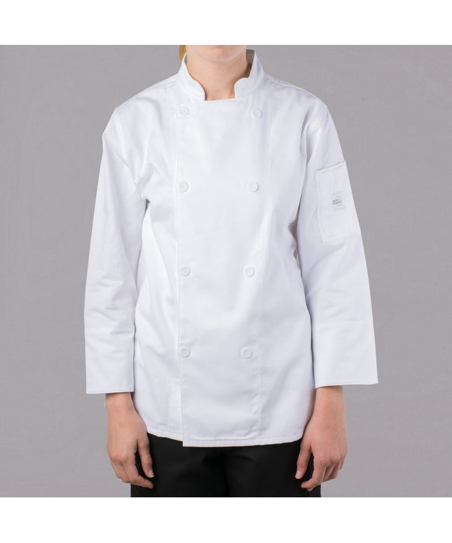 Áo bếp nữ tay dài Mercer Culinary Genesis M61030WH - Màu trắng, Size 2XL