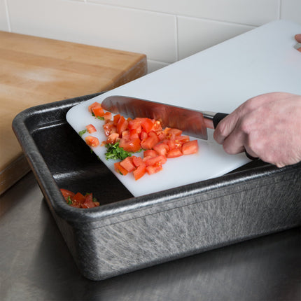 Bộ khay sâu và thớt HS Inc. HS1050C Prep n Serve màu than 44 x 32 cm