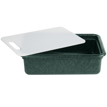 Bộ khay sâu và thớt HS Inc. HS1050C Prep n Serve màu xanh ớt jalapeno 44 x 32 cm