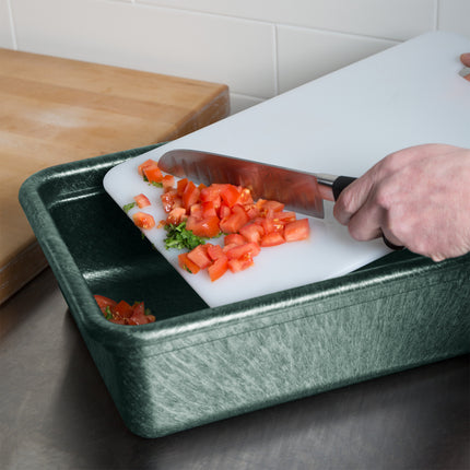 Bộ khay sâu và thớt HS Inc. HS1050C Prep n Serve màu xanh ớt jalapeno 44 x 32 cm