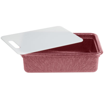 Bộ khay sâu và thớt HS Inc. HS1050C Prep n Serve màu mâm xôi 44 x 32 cm