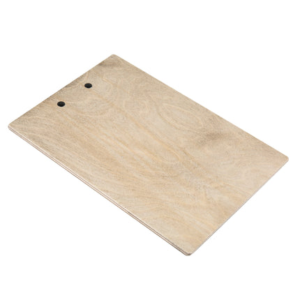 Kẹp thực đơn / bìa hóa đơn gỗ Menu Solutions WDCLIP-A màu óc chó cũ 14 x 22 cm
