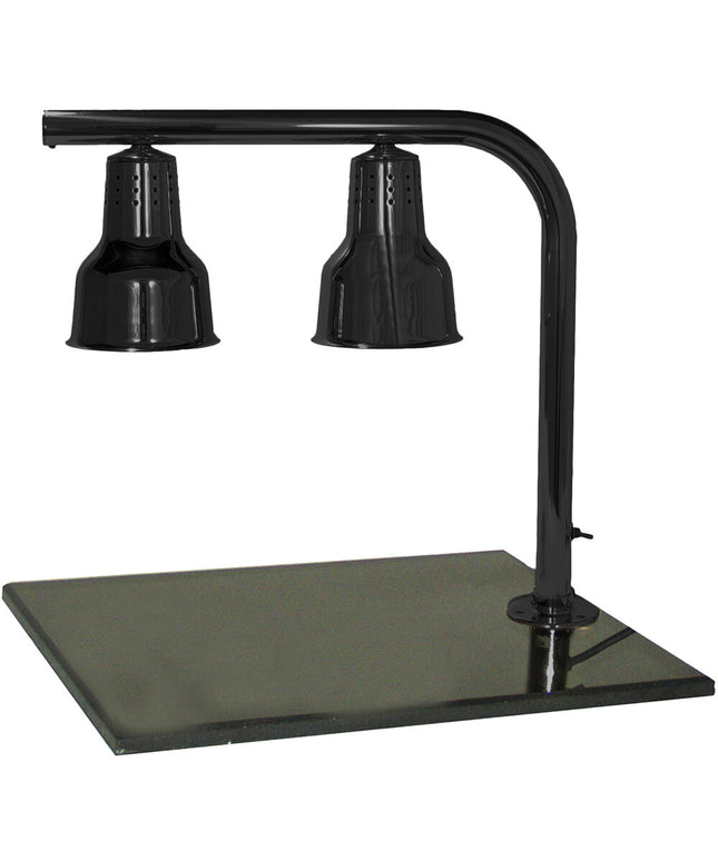 Quầy cắt thịt 2 bóng đèn Hanson Heat Lamps FLD/BB/B 51 x 61 cm đen, đế đá granite tổng hợp