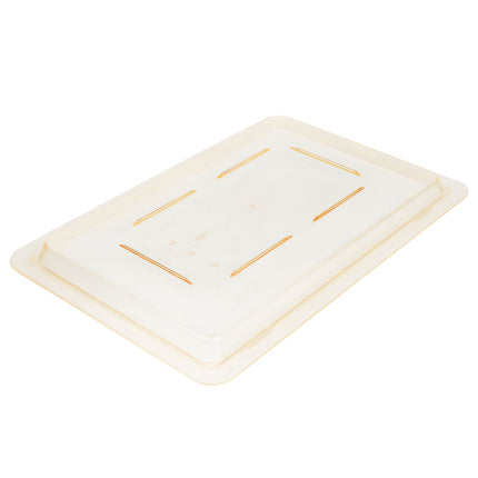 Nắp phẳng cho hộp đựng thực phẩm nhựa polycarbonate Cambro Camwear 1218CCW464 46 x 30 cm màu vàng an toàn