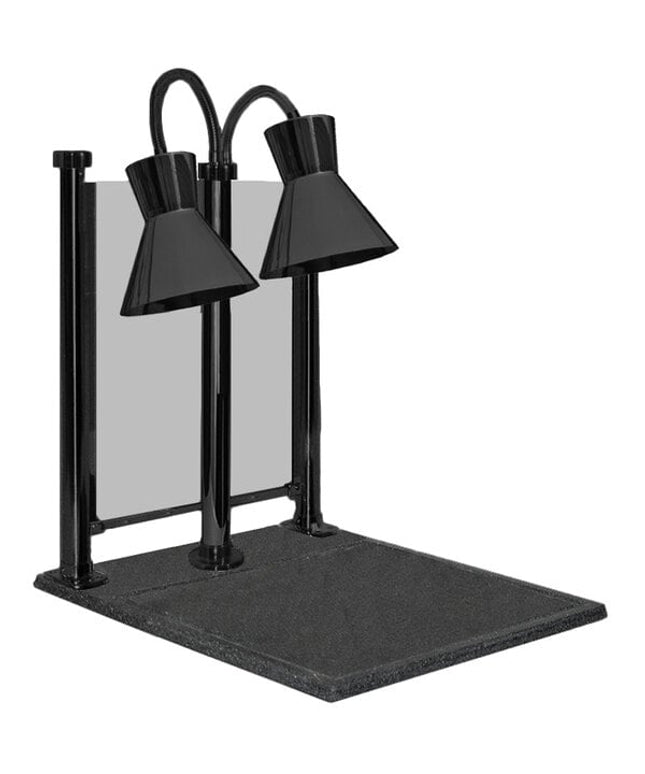 Trạm cắt thịt Hanson Heat Lamps DLM/300/CC/ST/B đèn đôi 51 x 61 cm đen kèm kính chắn
