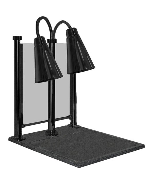 Trạm cắt thịt Hanson Heat Lamps DLM/900/CC/ST/B kép Bulb 50,8 cm x 61 cm đen cắt thịt trạm Sneeze Guard