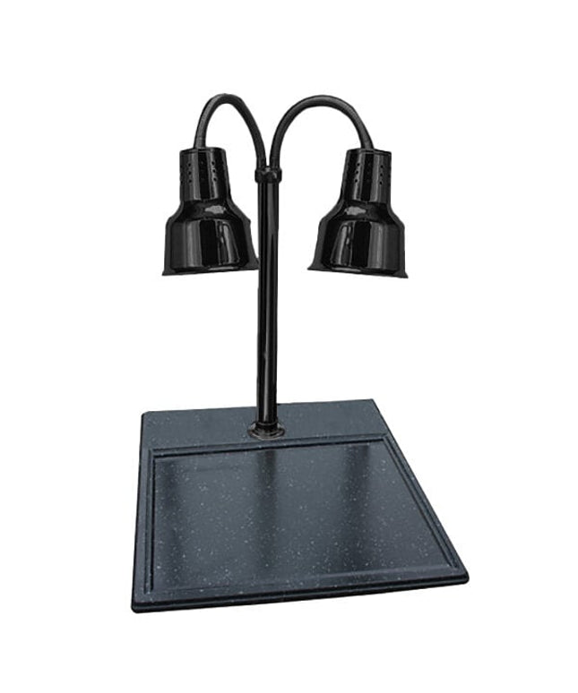 Trạm cắt thịt đèn sưởi 2 bóng Hanson Heat Lamps DLM/BB/600/ST/B 46 x 51 cm, đen, đế đá granite tổng hợp