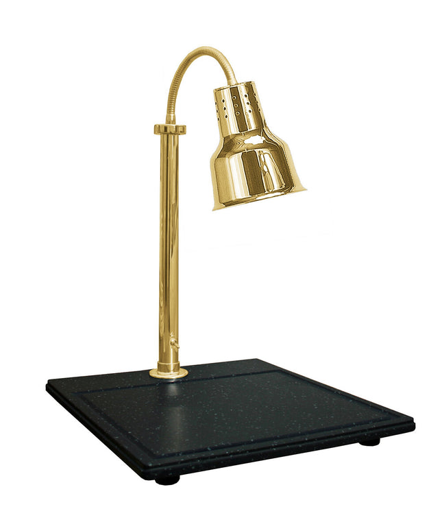 Bàn lóc thịt đèn sưởi Hanson Heat Lamps đồng thau đế đá granit 46 x 51 cm