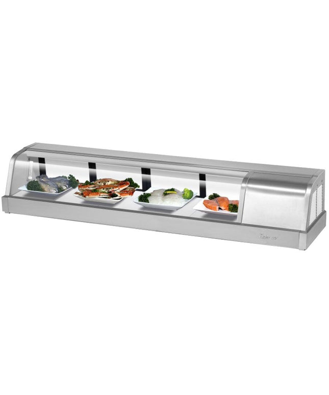 Tủ mát trưng bày sushi kính cong thép không gỉ Turbo Air SAK-60R-N 152 cm - máy nén bên phải