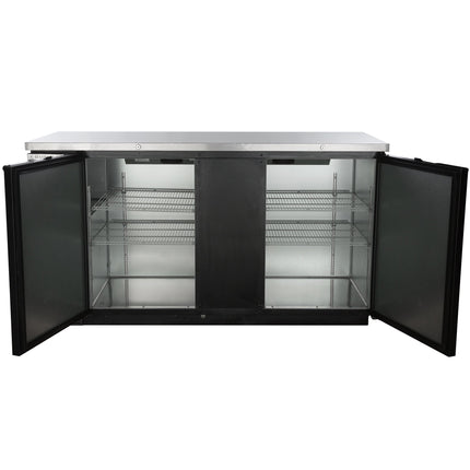 Tủ mát quầy bar Beverage-Air BB68HC-1-B 175 cm cửa đặc đen cao ngang quầy