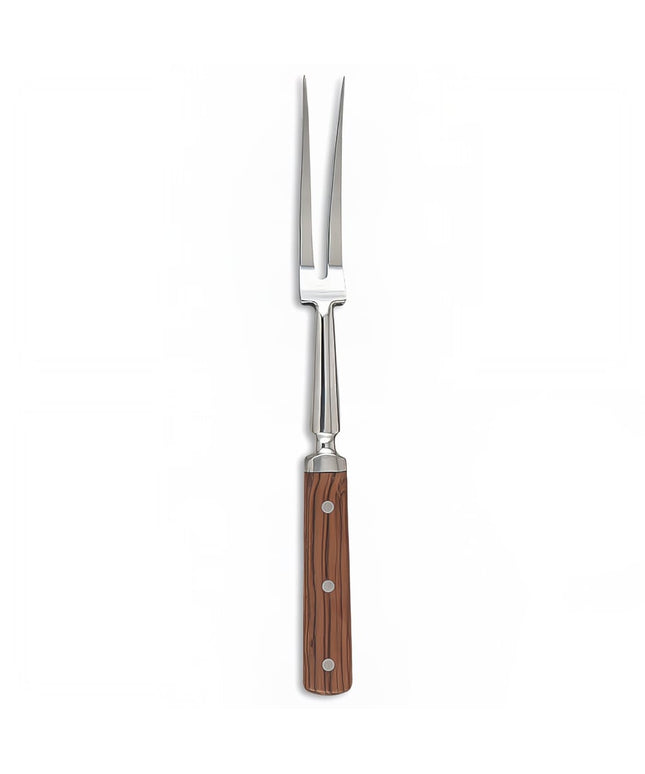 Nĩa Đầu Bếp Browne 5551 35.6 cm 2 Răng Tay Cầm Gỗ Cứng Thép Không Gỉ