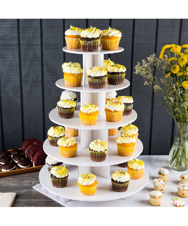 Giá đựng cupcake dùng một lần Enjay CS-5T-WHITE 5 tầng trắng - Thùng 6 cái