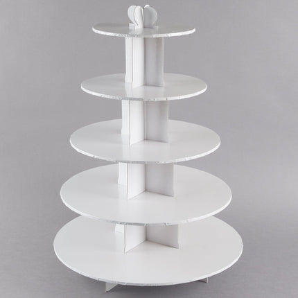 Giá đựng cupcake dùng một lần Enjay CS-5T-WHITE 5 tầng trắng - Thùng 6 cái