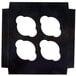 Hộp cupcake tulip Enjay B-TULIPQUADBLACK 20,3 x 20,3 x 16,5 cm đen kèm khay lót 4 ngăn - Thùng 100 cái