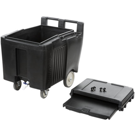 Thùng đá di động Cambro ICS125LB110 SlidingLid đen - Sức chứa 57 kg