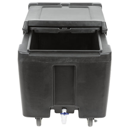 Thùng đá di động Cambro ICS125LB110 SlidingLid đen - Sức chứa 57 kg
