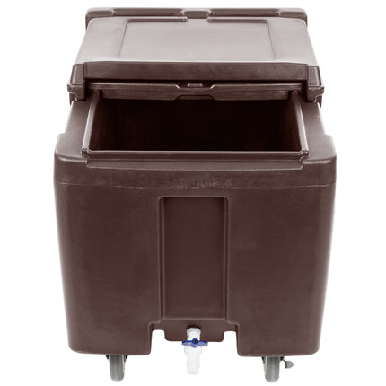 Thùng đá di động nắp trượt Cambro ICS125LB131 màu nâu đậm - 57 kg