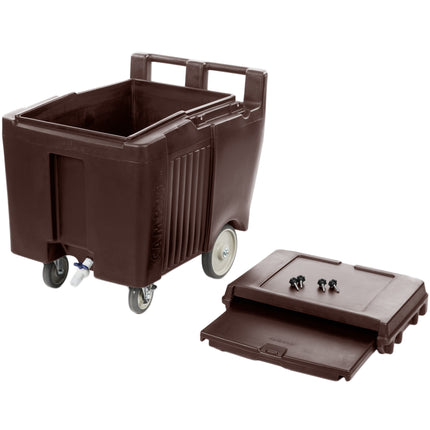 Thùng đá di động nắp trượt Cambro ICS125LB131 màu nâu đậm - 57 kg