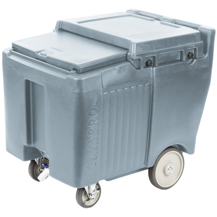 Thùng đá di động Cambro ICS125LB401 SlidingLid™ xanh xám di động thùng đá - 56,7 kg dung tích