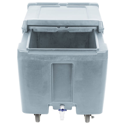 Thùng đá di động Cambro ICS125LB401 SlidingLid™ xanh xám di động thùng đá - 56,7 kg dung tích