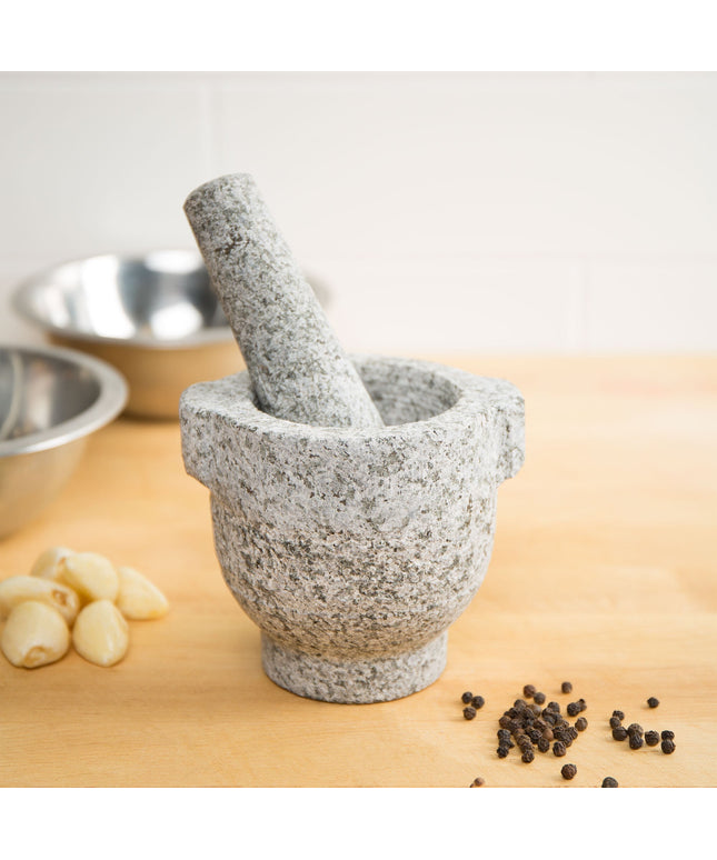Bộ cối và chày đá granite Fox Run 7,6 cm