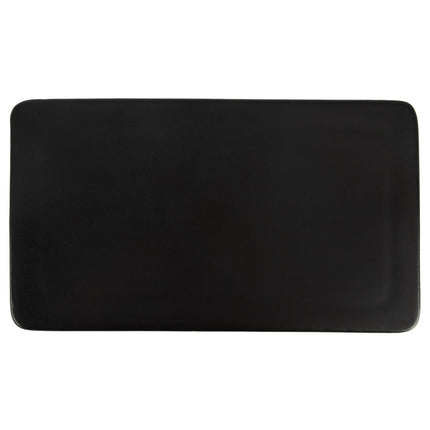 Đồ đựng sushi Acopa 25,4 cm x 14,6 cm chữ nhật mờ đen đĩa phẳng gốm sứ - Thùng 12 cái
