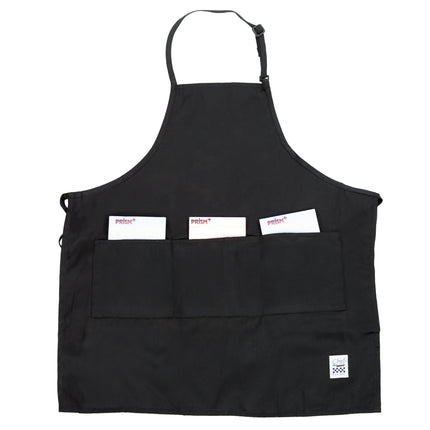 Tạp dề yếm dài vải poly-cotton có thể tùy chỉnh Chef Revival đen, 1 túi