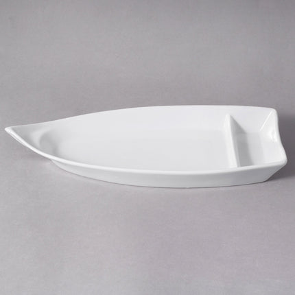 Thuyền sushi sứ trắng 10 Strawberry Street WTR-SUSHIBT Whittier 30 x 13 cm - Thùng 24 cái