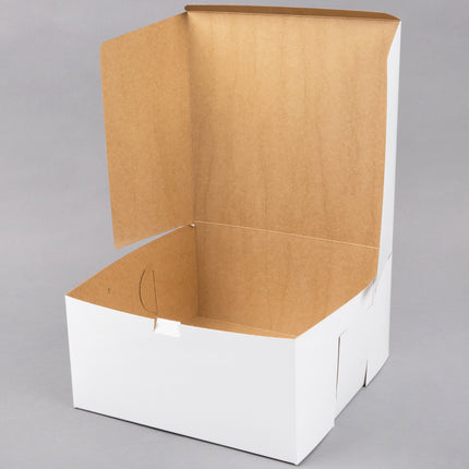 Hộp bánh kem / bánh ngọt tùy chỉnh màu trắng 30 x 30 x 15 cm - Gói 10 cái
