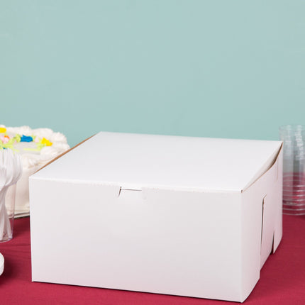 Hộp bánh kem / bánh ngọt tùy chỉnh màu trắng 30 x 30 x 15 cm - Gói 10 cái