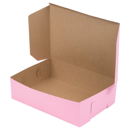 Hộp bánh in tùy chỉnh hồng 35,6 x 25,4 x 10,2 cm - Gói 10 cái