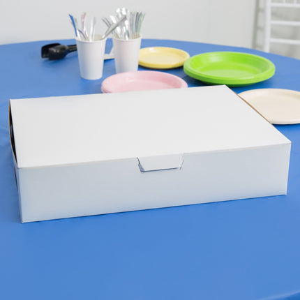 Hộp bánh kem cỡ nửa tấm tùy chỉnh màu trắng 48 x 36 x 11 cm - Gói 10 cái