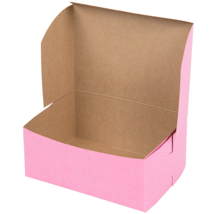 Hộp bánh giấy hồng 18 x 13 x 7,6 cm - Gói 10 cái