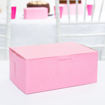Hộp bánh giấy hồng 18 x 13 x 7,6 cm - Gói 10 cái