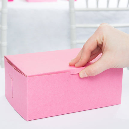 Hộp bánh giấy hồng 18 x 13 x 7,6 cm - Gói 10 cái
