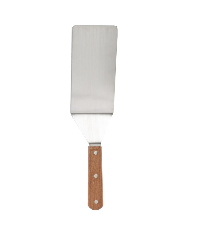 Xẻng Lật/Phục Vụ American Metalcraft 19008 Cạnh Bo Tròn Thép Không Gỉ/Gỗ 40 cm