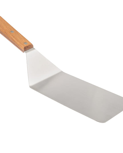Xẻng Lật/Phục Vụ American Metalcraft 19008 Cạnh Bo Tròn Thép Không Gỉ/Gỗ 40 cm