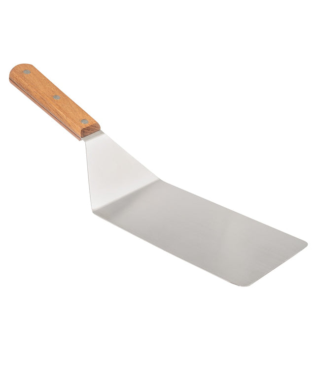 Xẻng Lật/Phục Vụ American Metalcraft 19008 Cạnh Bo Tròn Thép Không Gỉ/Gỗ 40 cm