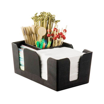 Hộp Tổ Chức Quầy Bar Nhựa American Metalcraft BAR6 6 Ngăn, Đen