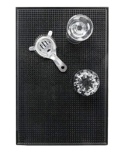 Thảm Quầy Bar Chữ Nhật American Metalcraft BLACKBM1218 45.7 x 30.5 cm Cao Su Đen