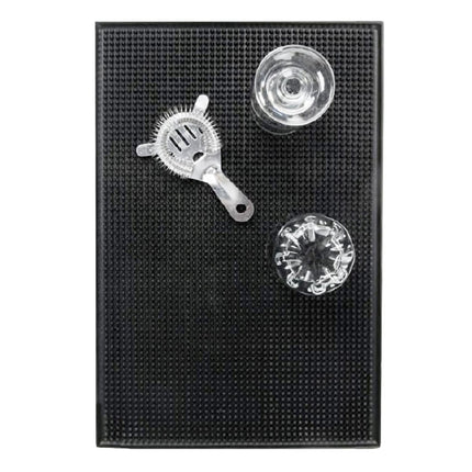 Thảm Quầy Bar Chữ Nhật American Metalcraft BLACKBM1218 45.7 x 30.5 cm Cao Su Đen