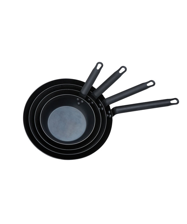 Chảo Rán Thép Carbon American Metalcraft BSFP8 20.3 cm Tay Cầm Kim Loại Màu Đen
